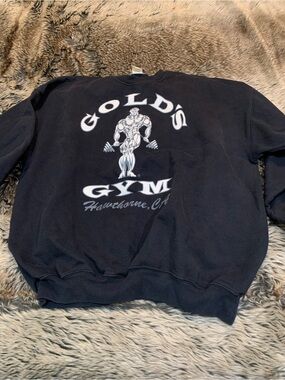 Vintage Gold's Gym crewneck sweatshirt Hawthorne, CA Size XL Black